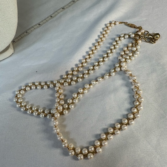 Two goldtone braided pearl bead necklaces - Picture 7 of 7